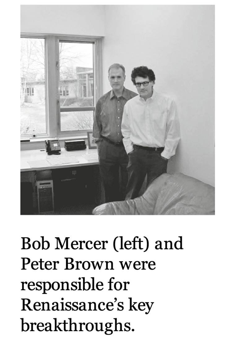 复兴科技Bob Mercer(left)andPeter Brown