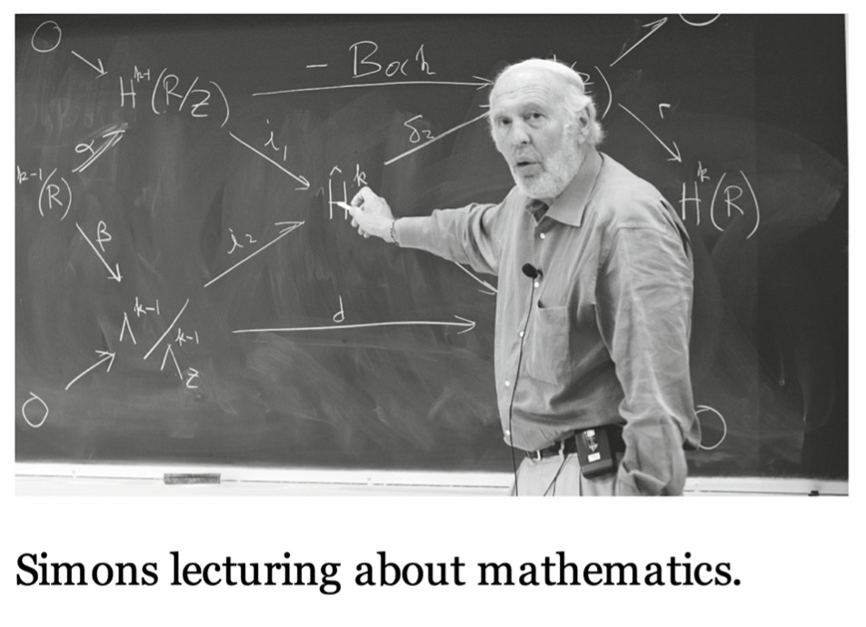 数学家詹姆斯·西蒙斯在授课